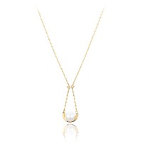 MINET Zlatý náhrdelník s přirodní perlou Au 585/1000 2,30g