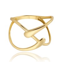 MINET Moderní zlatý prsten Au 585/1000 vel. 55 - 1,55g